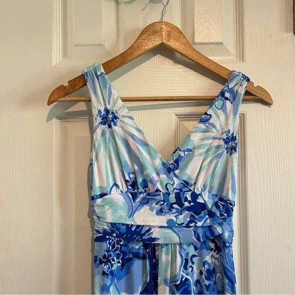 Lilly Pulitzer Sloane Maxi Dress in the Coastal Blue Catch N Keep Print - Picture 5 of 8